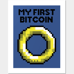 My first bitcoin - Blue Hedgehog Posters and Art